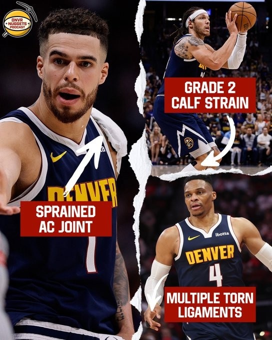 森林狼潰??！丹佛媒體曬掘金三人受傷圖：他們真把雷霆拖入了搶七