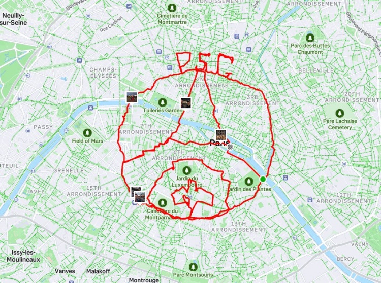 有創(chuàng)意！兩位球迷在地圖上跑出巴黎隊徽軌跡