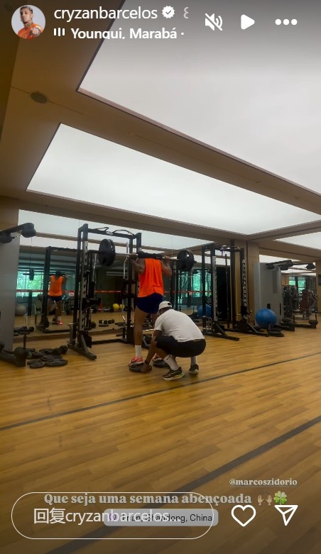 為接下來比賽做準(zhǔn)備，克雷桑社媒曬健身房訓(xùn)練照