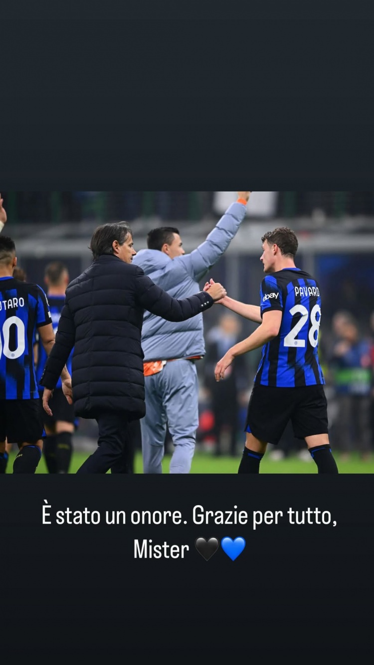 帕瓦爾告別小因扎吉：很榮幸曾在你麾下踢球，感謝你所做的一切