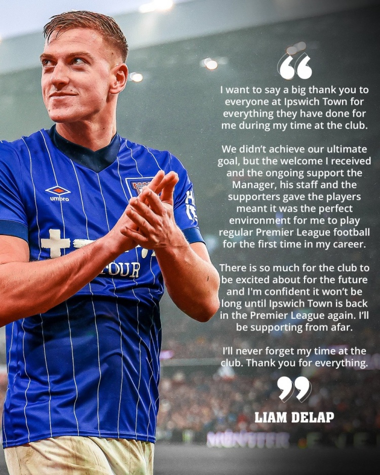 德拉普告別信：不會忘記在伊鎮(zhèn)的時光，相信球隊會很快重返英超