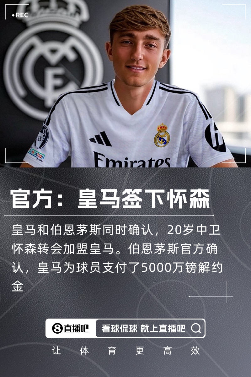 羅馬諾：懷森將于下周初在皇馬正式亮相