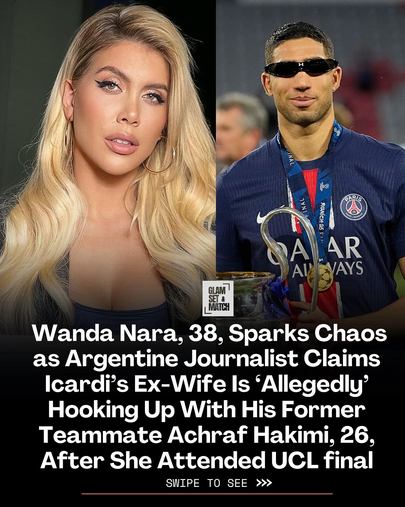 澄清與阿什拉夫緋聞??旺達(dá)：目前單身，不會(huì)和有伴侶的人在一起