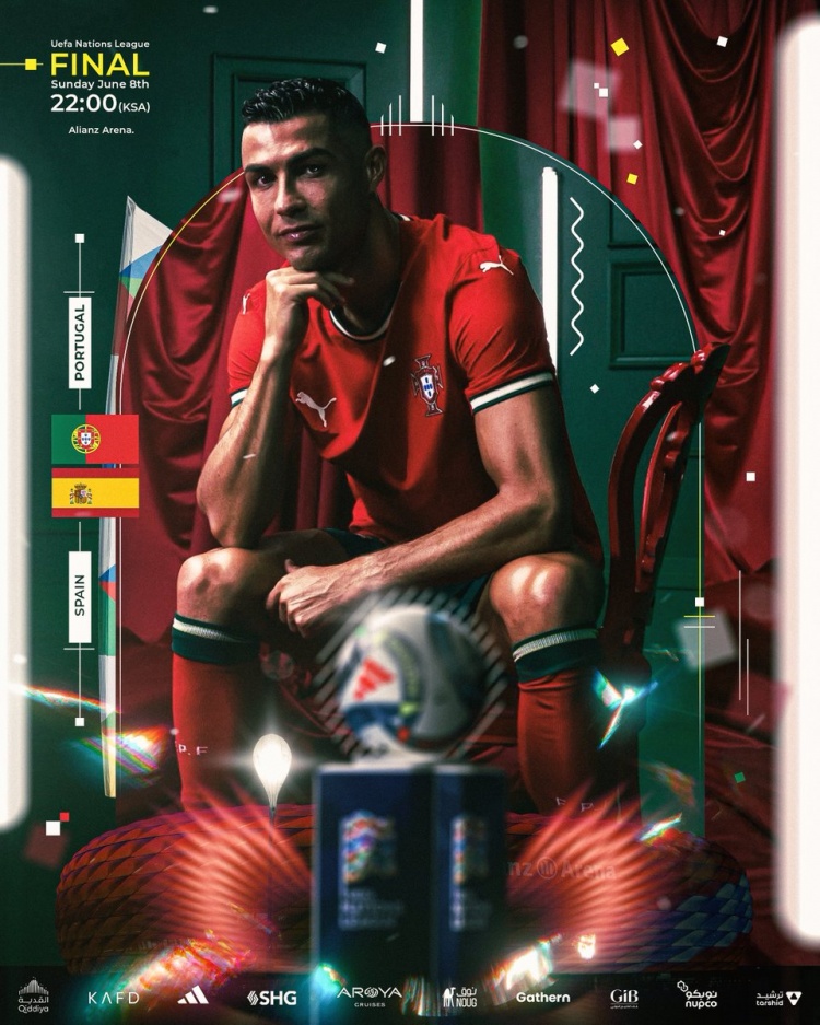 C羅將與葡萄牙參加歐國聯(lián)決賽，利雅得勝利社媒發(fā)文祝其好運??