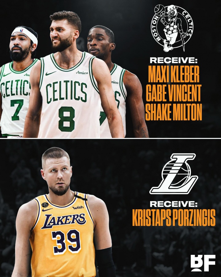 綠軍記者交易設(shè)想！鉑金單換湖人三人！