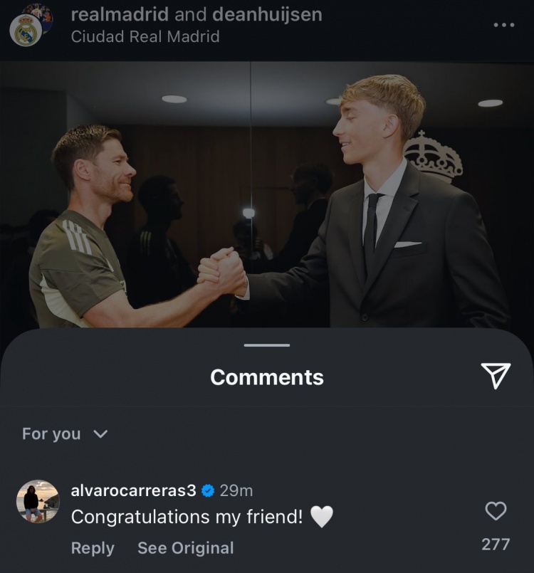 太想來了??A費(fèi)社媒祝賀懷森完成皇馬亮相發(fā)布會(huì)：祝賀你，朋友