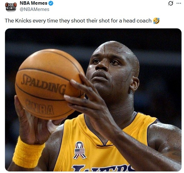 禮貌嗎??美媒：尼克斯追求主帥的命中率 就像奧尼爾的罰球一樣