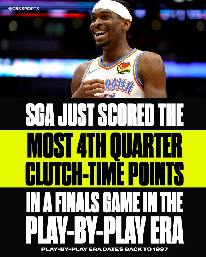 ??亞歷山大關(guān)鍵時刻砍了15分 pbp時代總決賽第一人