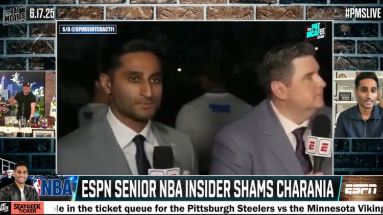 Shams解釋其奇怪眼神：當時香波特聊馬刺&KD傳聞 我想那可能嗎？