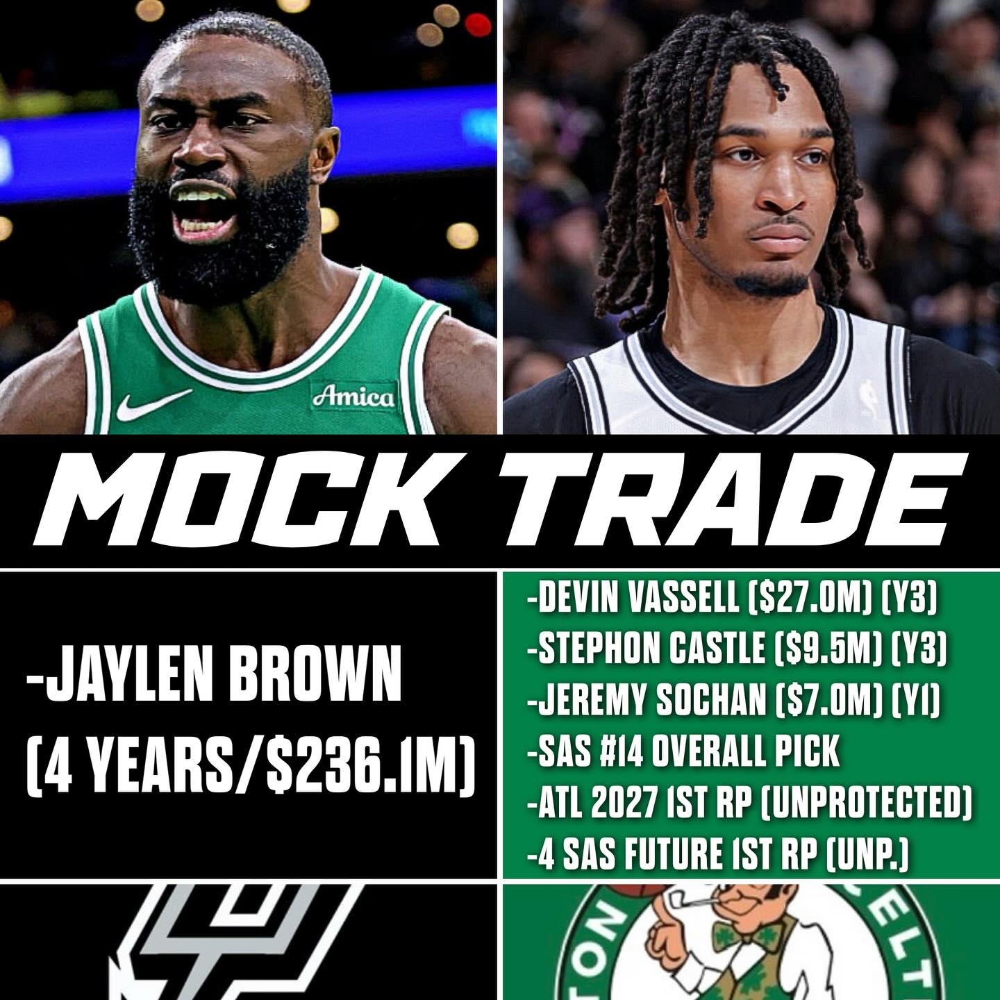 瘋狂報價？美媒模擬：馬刺為得FMVP送瓦塞爾+卡斯爾+索漢+6首輪！