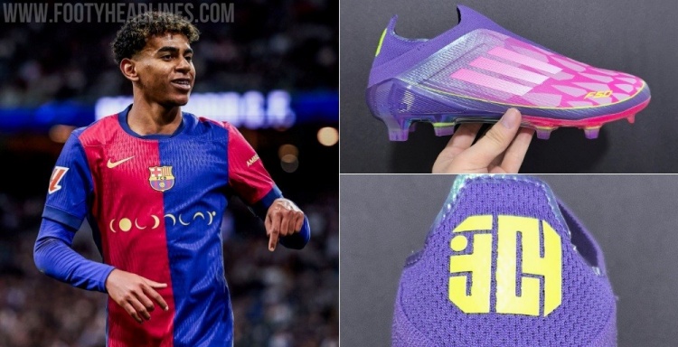 阿迪F50亞馬爾簽名版球鞋諜照：粉紫色配色，精英版售價(jià)260美元