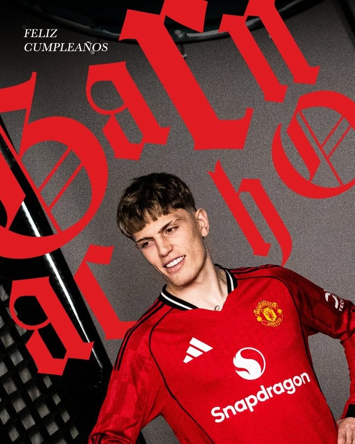 加納喬今天迎來21歲生日，曼聯(lián)官推曬海報祝賀