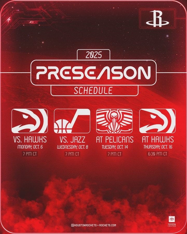 杜蘭特首秀??火箭公布季前賽賽程：首戰(zhàn)10月7日主場打老鷹