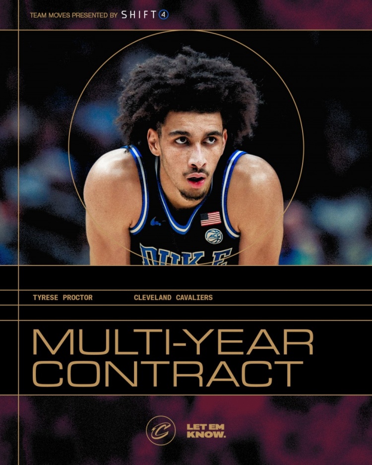 騎士官宣簽49號秀普羅克特！Scotto：合同4年869萬 末年球隊選項