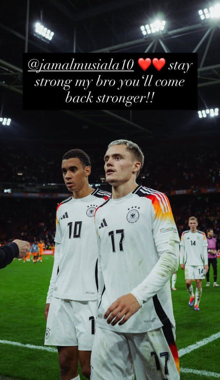 德國(guó)雙星??穆西亞拉重傷預(yù)計(jì)傷缺半年，維爾茨18歲曾遭ACL撕裂