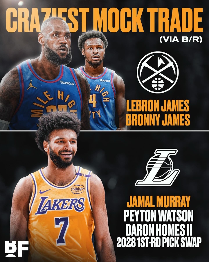 詹約聯(lián)手？BR模擬：湖人送出老詹+布朗尼換穆雷等三將+1首輪互換