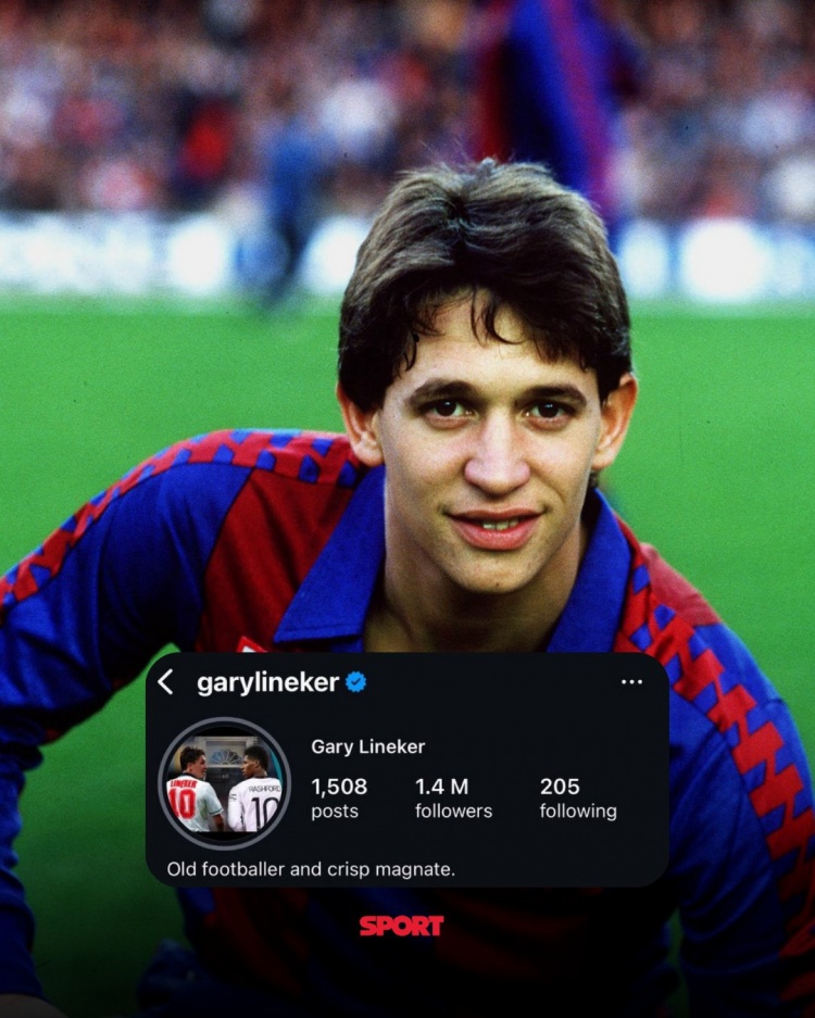 歡迎加盟巴薩！萊因克爾社媒頭像更換為自己與拉什福德的拼接照片