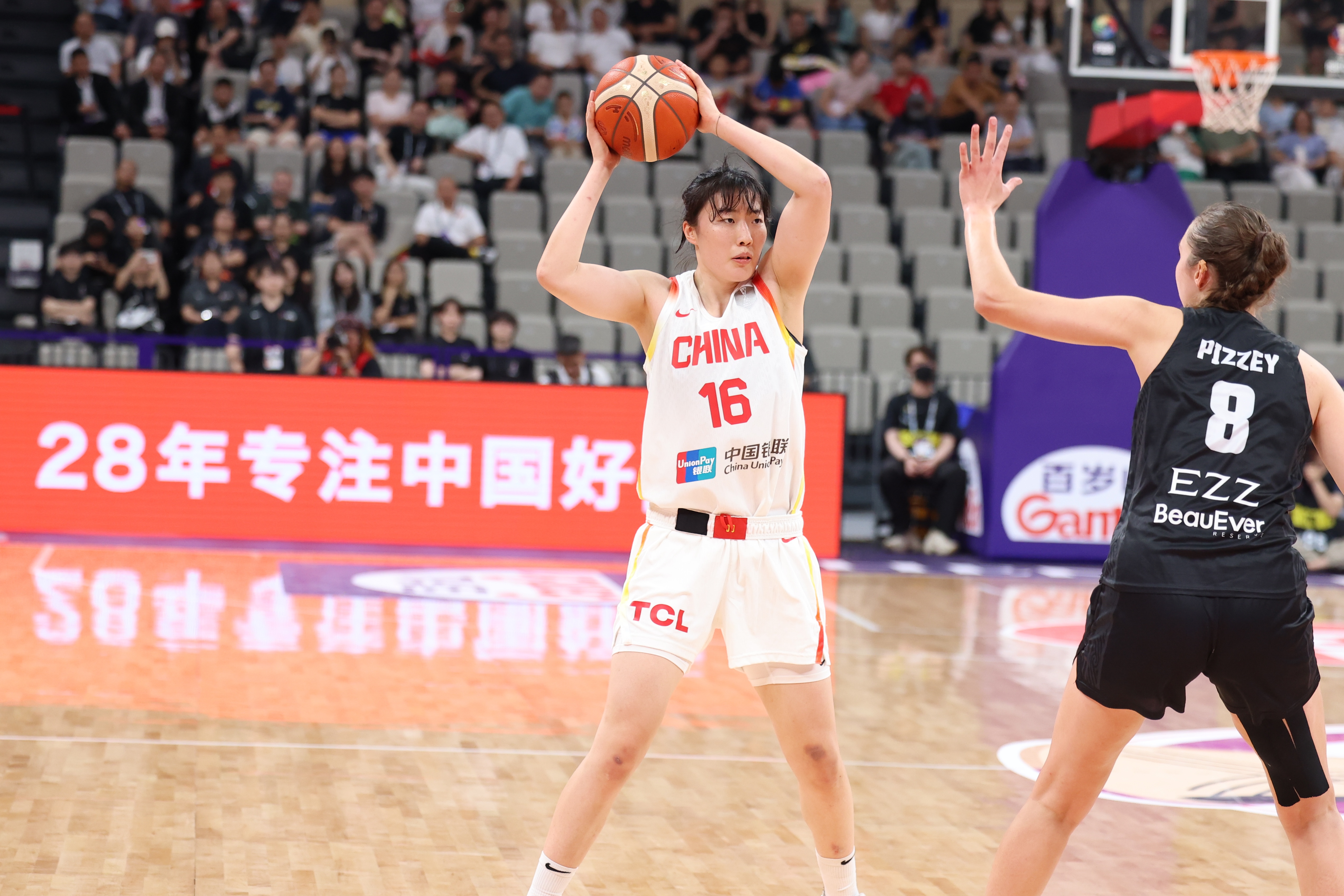 中國女籃上半場三分10中7 羅欣棫5中3&楊力維2中2 韓國女籃10中1