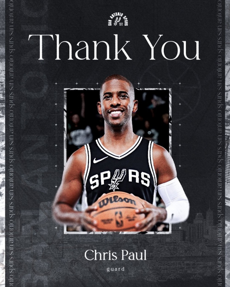 馬刺致謝保羅：謝謝你的領(lǐng)導(dǎo)和影響力 祝你回LA一切順利 ????