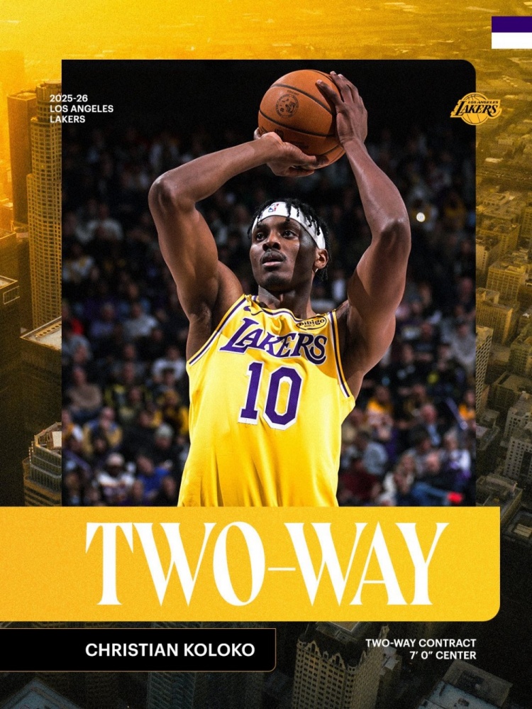 官宣！湖人再次與中鋒科洛克達(dá)成雙向合同簽約