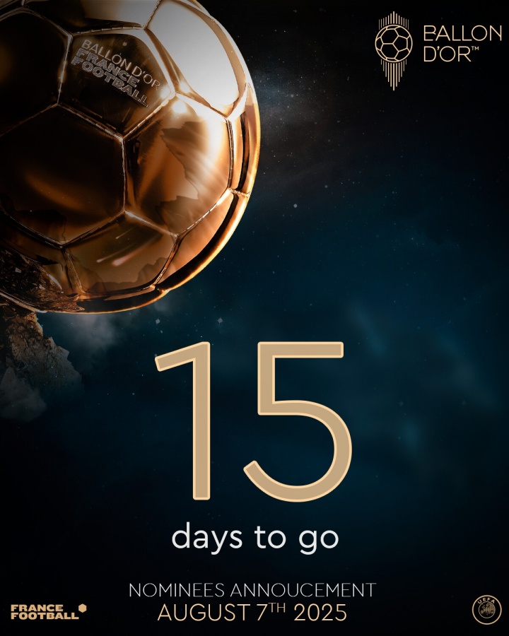 15天后公布名單！金球獎賠率：登貝萊居首，亞馬爾次席&帕爾默第5