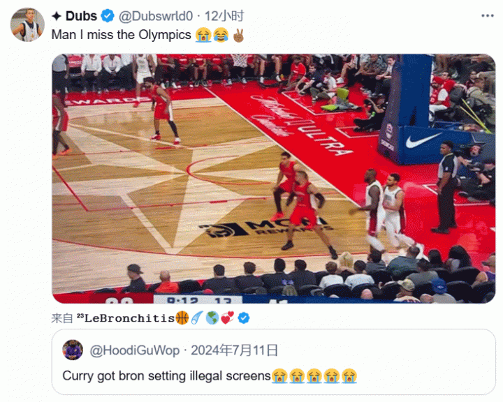 蜜月?網(wǎng)友：好懷念?yuàn)W運(yùn)啊！庫(kù)里讓老詹為他做非法掩護(hù)??