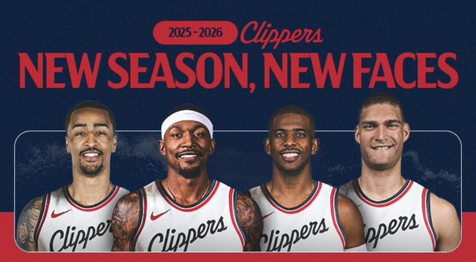 快船媒體曬出球隊新援和舊將的數(shù)據(jù)對比：提升顯著