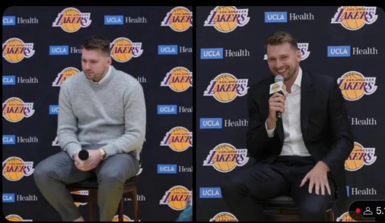 湖人自媒體曬東契奇兩次發(fā)布會(huì)：一個(gè)休賽期竟能帶來(lái)如此大的變化