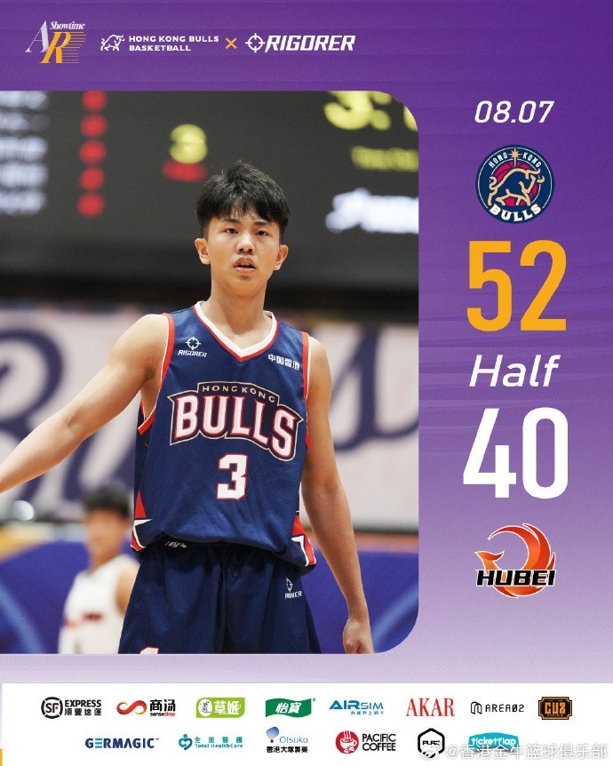 半場戰(zhàn)報：香港金牛52-40湖北文旅 帶著12分領先優(yōu)勢進入下半場！