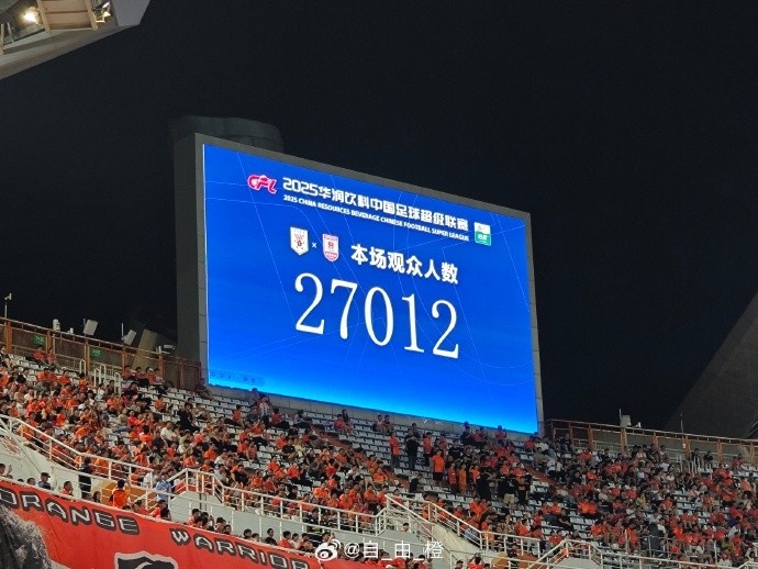 博主：泰山主場(chǎng)對(duì)陣亞泰，現(xiàn)場(chǎng)觀眾人數(shù)27012人