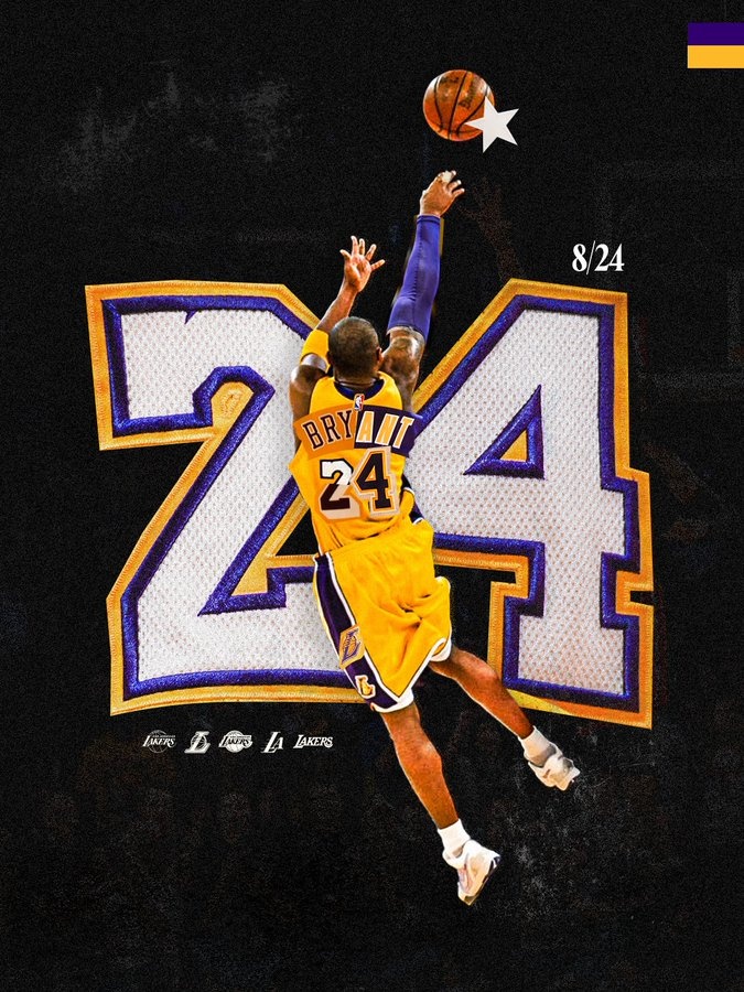 紀(jì)念科比！湖人官推曬出科比照片：8月24日——曼巴日