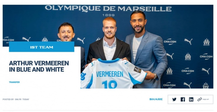 官方：馬賽簽下萊比錫中場(chǎng)費(fèi)爾梅倫 據(jù)悉300萬(wàn)歐租借+選擇買(mǎi)斷