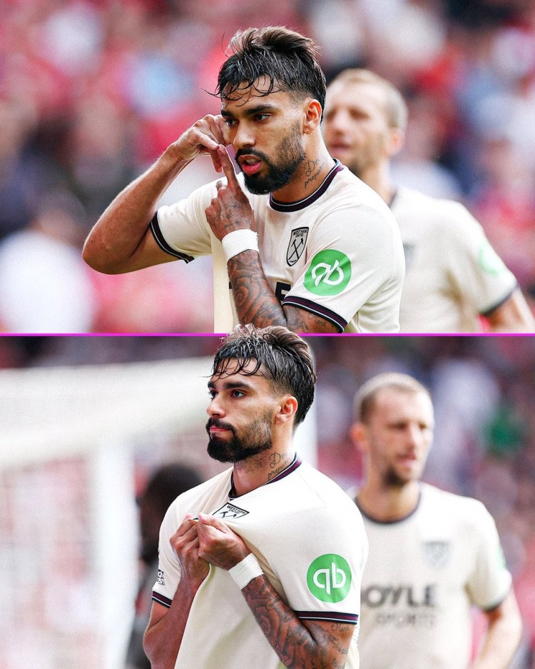 回應(yīng)轉(zhuǎn)會傳聞？帕奎塔進球后，親吻了西漢姆聯(lián)的隊徽