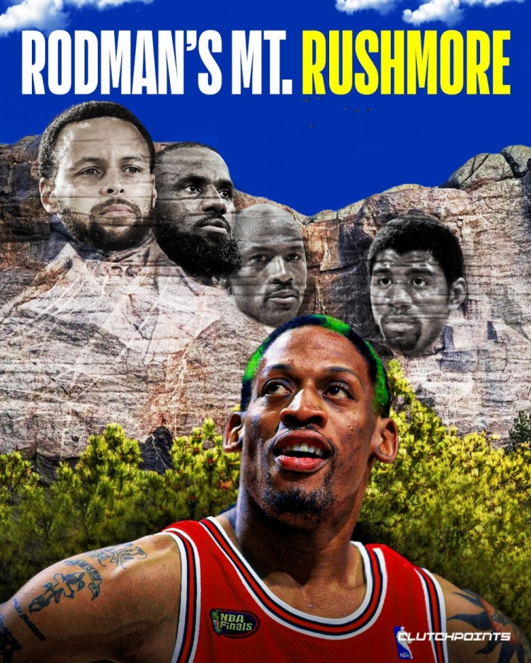 你認(rèn)同嗎？羅德曼分享他的總統(tǒng)山人選：?jiǎn)陶矌?kù)&魔術(shù)師！