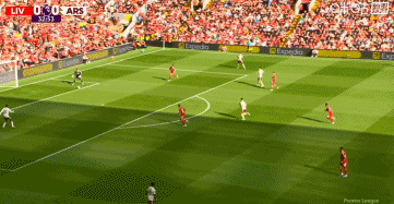 驚嚇！拉亞出球失誤，范迪克得球未打門橫傳被破壞