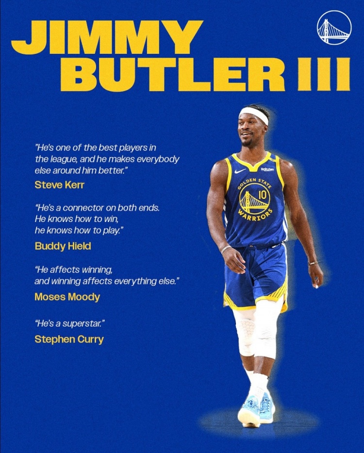 高度評(píng)價(jià)！勇士官推曬教練、隊(duì)友語錄祝巴特勒36歲生日快樂