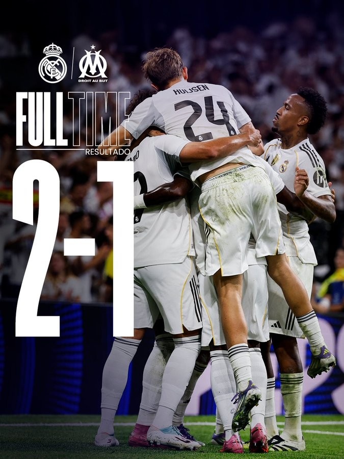 壓制！皇馬在歐冠歷史5戰(zhàn)馬賽保持全勝，共計打進14球+丟5球