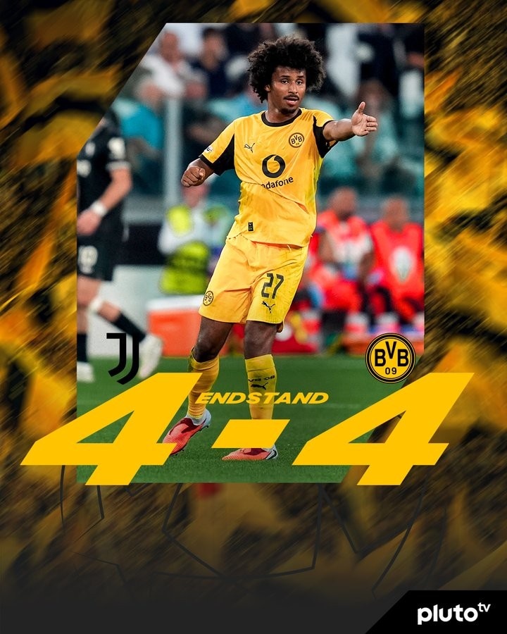 尤文vs多特下半場共進(jìn)8球，此前歐冠歷史僅拜仁9-2大勝曾做到