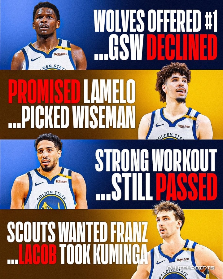 作孽??！勇士選秀的失誤：不要華子！騙了三球！放棄哈利小瓦