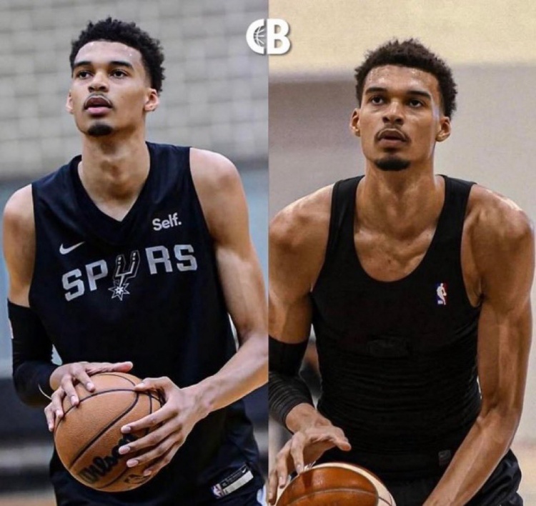 才打兩年NBA?。‖F(xiàn)在的文班比剛進(jìn)NBA時(shí)壯了不止一圈