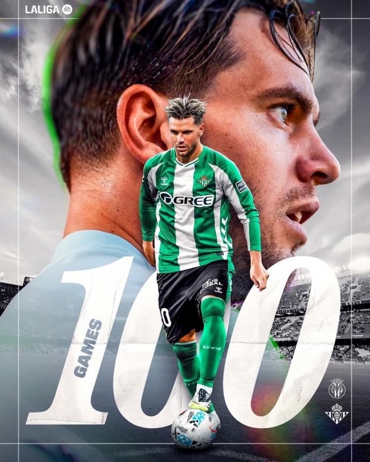 西甲曬海報(bào)祝賀洛塞爾索達(dá)成百場(chǎng)里程碑，打進(jìn)21球助攻14次