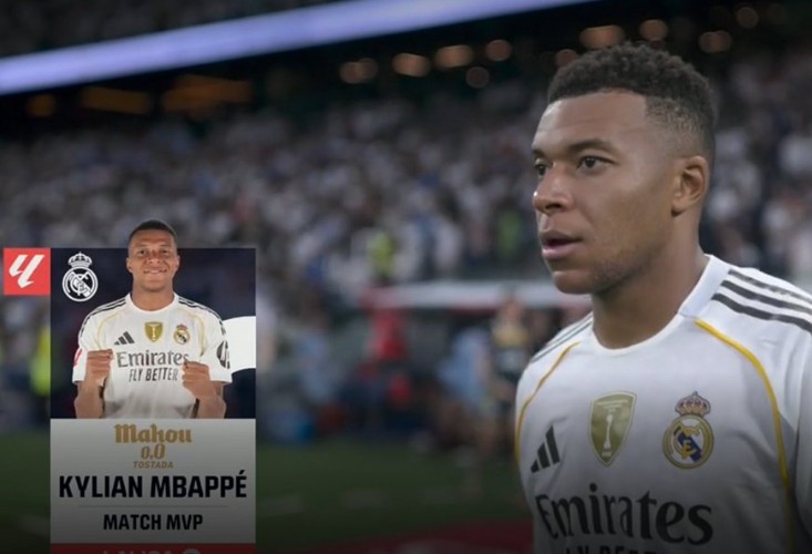 遠(yuǎn)射破門，西甲官方：姆巴佩當(dāng)選皇馬2-0西班牙人全場最佳