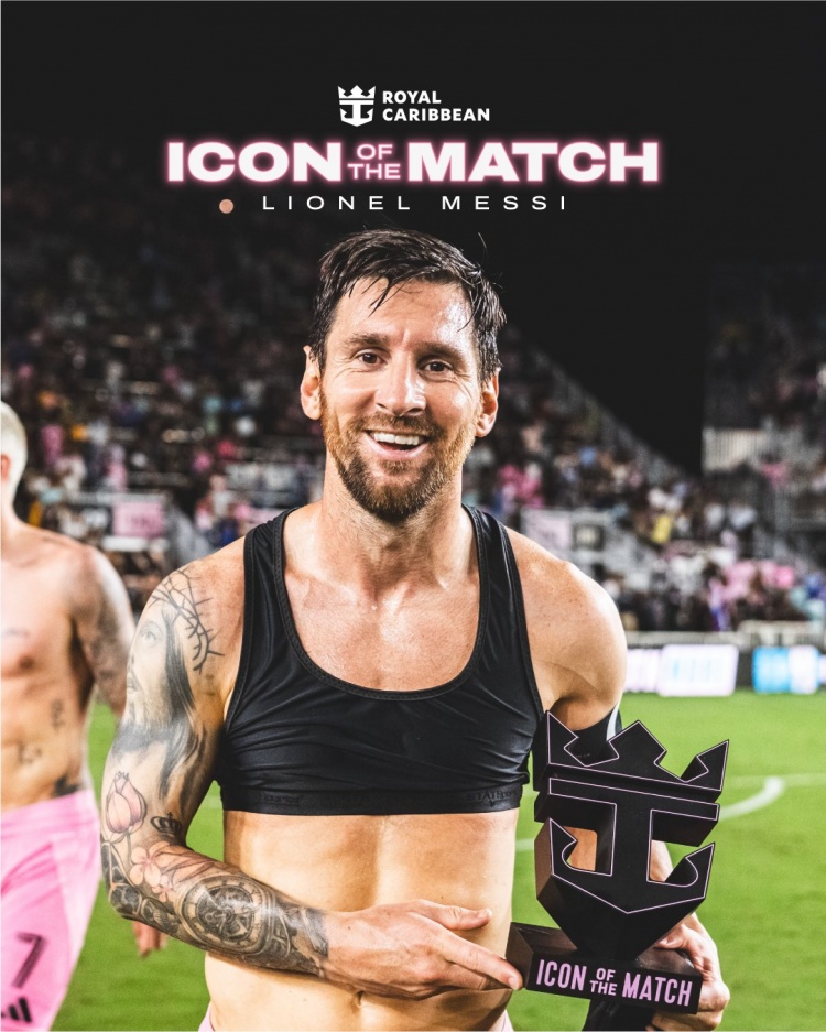 毫無懸念！梅西當選邁阿密國際vs華盛頓聯(lián)全場最佳球員