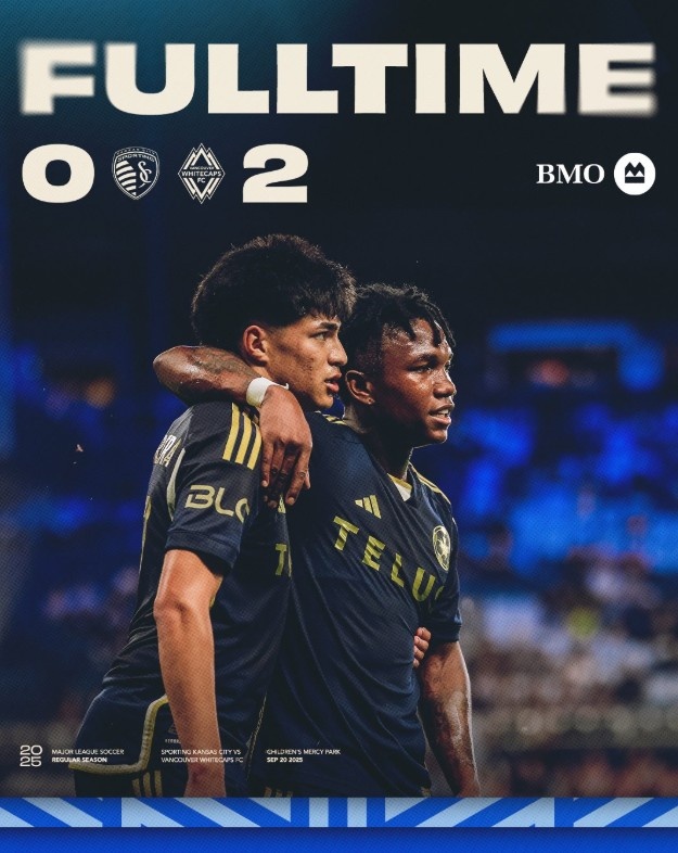 美職聯(lián)-溫哥華白浪2-0堪薩斯城，穆勒因踝關(guān)節(jié)傷勢缺席