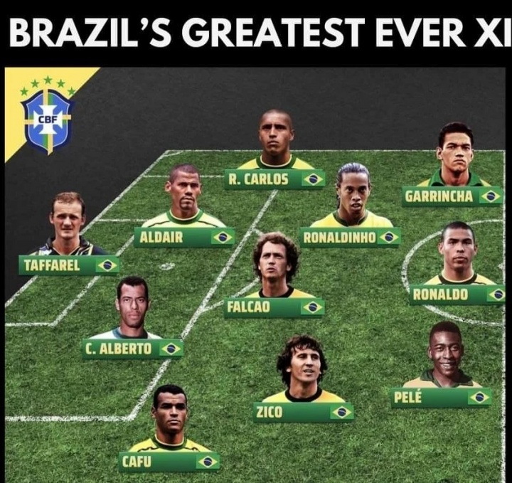 認(rèn)可嗎？外媒評巴西隊史最佳11人陣：貝利大羅小羅領(lǐng)銜 無內(nèi)馬爾
