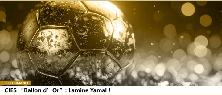 CIES評“只看數(shù)據(jù)”金球獎：亞馬爾第1，姆巴佩第2，登貝萊僅第7