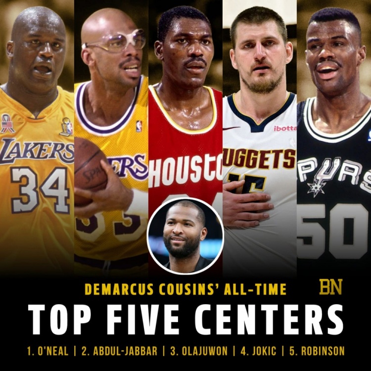 考神評TOP5中鋒：奧尼爾第1 天鉤第2 大夢約老師海軍上將緊隨其后