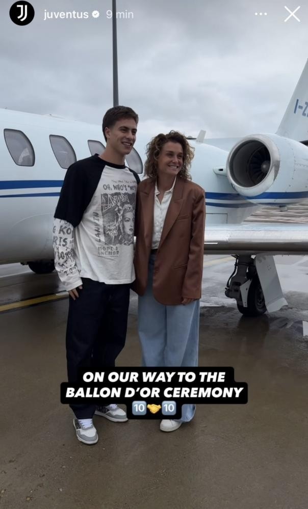 尤文官方曬照，伊爾迪茲和吉雷利啟程前往金球獎頒獎典禮