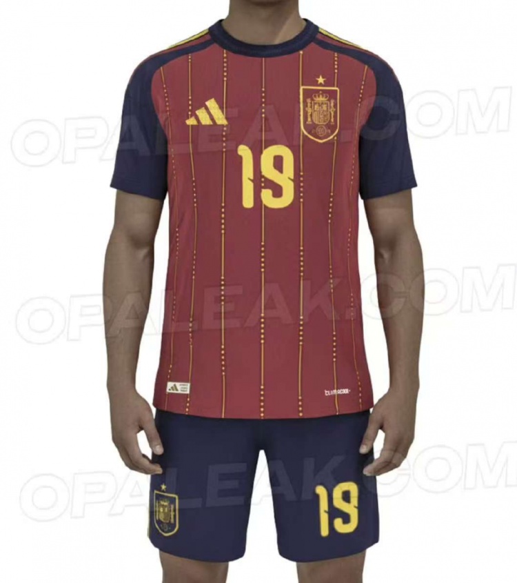 顛覆傳統(tǒng)！西班牙隊2026世界杯主場球衣諜照出爐