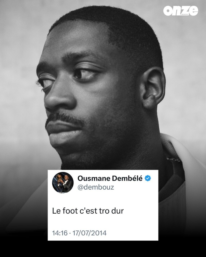 回旋鏢打臉自己??登貝萊2014年發(fā)文：足球太難了，11年后獲金球